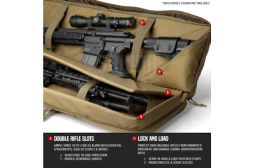 Image of Savior Equipment American Classic Double Rifle Case, 51in, Dark FDE, RB-5112DG-V1-TN