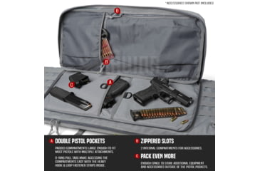 Image of Savior Equipment American Classic Double Rifle Case, 55in, Gray, RB-5512DG-V1-GS