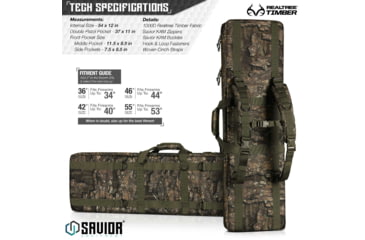 Image of Savior Equipment American Classic Double Rifle Case, Realtree Timber, 54in L x 12in H, RB-5512DG-V1-TMBR