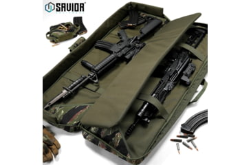 Image of Savior Equipment American Classic Double Rifle Case, Tiger Stripe, 54in L x 12in H, RB-5512DG-V1-TIGR