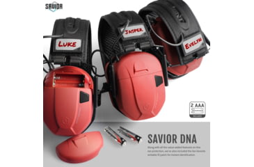 Image of Savior Equipment Apollo Electronic Sound Suppressor, Red, Collapsed: 5.5 x 5.5 x 4, EM-APOLLO-RD