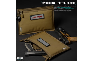 Image of Savior Equipment Replacement Pistol Sleeve for Specialist Range Bag - 3 Pack, Tan, 11.5in x 7.5in, Tan, 11.5in x 7.5in, HC-RA3GUN-SPARE-3PC-TN