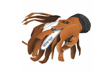Image of SCOTT Explorair Premium GTX Gloves, Dark Grey/Burnt Orange, Extra Large, 2444405237009