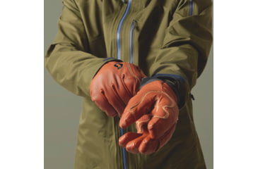 Image of SCOTT Explorair Premium GTX Gloves, Dark Grey/Burnt Orange, Extra Large, 2444405237009