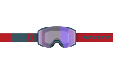 Image of SCOTT Shield LS Goggle, Neon Red/Aruba Green/Light Sensitive Blue Chrome, 2778367411307