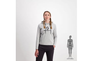 Image of SCOTT Tech Hoody - Womens, Grey Melange, Large, 4032921920012