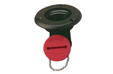 Image of Sea-Dog Deck Fill With Slotted Cap With Red Cap, Black, 357010-1