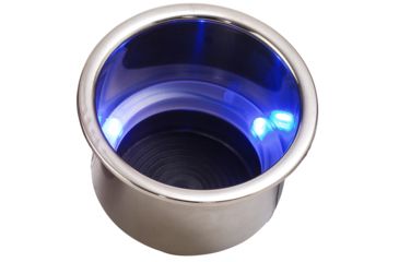 Image of Sea-Dog LED Flush Mount Combo Drink Holder w/Drain Fitting - Blue LED 77177