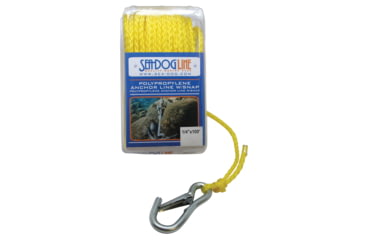 Image of Sea-Dog Polypropylene Anchor Line With Snap 3/8in x 75ft, Yellow, 304210075YW-1