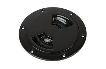 Image of Sea-Dog Quarter-Turn Smooth Deck Plate w/Internal Collar - Black - 4" 77451