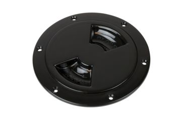 Image of Sea-Dog Smooth Quarter Turn Deck Plate - Black - 8" 77445