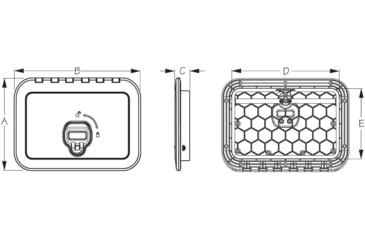 Image of Sea-Dog Triple Latch Rectangular Marine Hatch - 10.25in x 14in, White, 336520