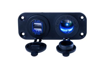 Image of Sea-Dog USB &amp; Power Socket Panel Double 77186