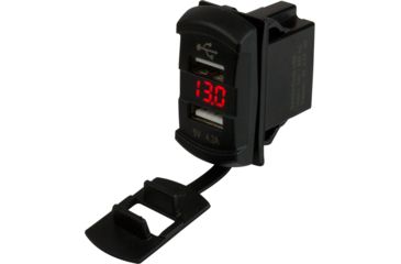 Image of Sea-Dog USB Rocker Switch Style Voltmeter w/Hidden Display Dual 77192