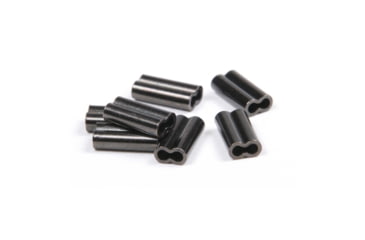 Image of Sea Striker Double Sleeves Nickel Double Sleeves Black up to 50lb mono 25 pack, .8B