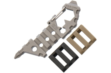 Image of Sektor3 Tools 2 Tool With Phillips Bead Blast, Titanium, 3.875in Bead Blast Blade, Black/Tan Custom Rail Covers, SKT2