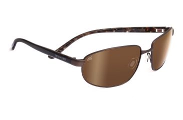 Image of Serengeti Trapani Sunglasses - Satin Dark Brown Tortoise Frame, Drivers Gold Polarized Lenses 7600