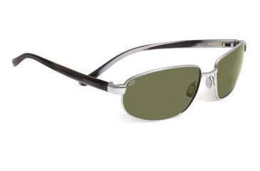 Image of Serengeti Trapani Sunglasses - Shiny Silver Smoke Stripe Frame, 555nm Lenses 7603
