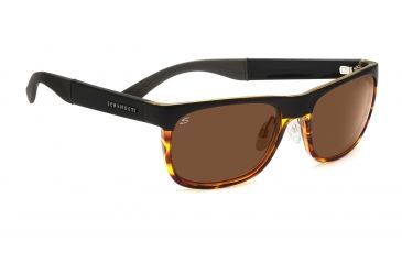 Image of Serengeti Nico Sunglasses - Satin Black/Shiny Dark Tort Frame, Drivers Lenses 7646