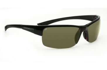 Image of Serengeti Corrente Sunglasses - Shiny Black/Crystal Red Frame, Polar PhD 555nm Lenses 7693
