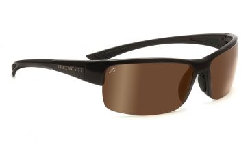 Image of Serengeti Corrente Sunglasses - Shiny Crystal Cognac/Satin Dark Brown Frame, Polar PhD Drivers Gold Lenses 7698