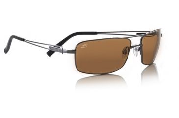 Image of Serengeti Dante Wire-Flex Sun Glasses, Pilot Shiny Dark Gunmetal Frame, Drivers Lens 7888