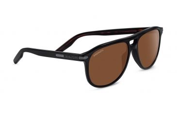 Image of Serengeti Giacomo Sunglasses,Shiny Black/Dark Tortoise Frame,Polarized Drivers Round Lens 8471