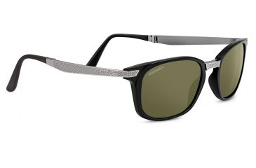 Image of Serengeti Volare Sunglasses,Satin Black Frame,Polarized 555nm Square Lens 8495