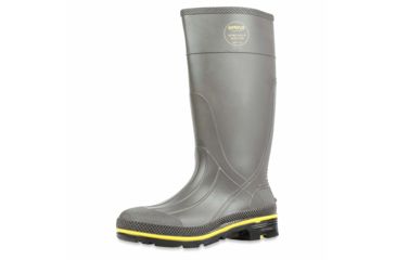 Image of Servus PRO PVC Footwear Boots - Mens, Gray/Yellow, 5, 75101-GYM-050