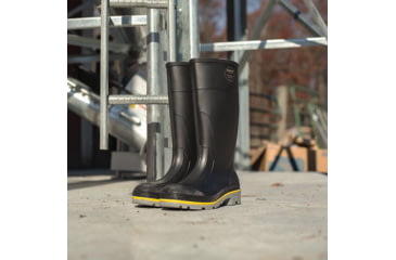 Image of Servus SFTM Overboot Slip-On 4 in - Mens, Black / Yellow, 7, 75109-BLM-070