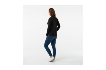 Image of Smartwool Shadow Pine V-Neck Sweater-Women's, Black, Extra Small, SW000345001-XS