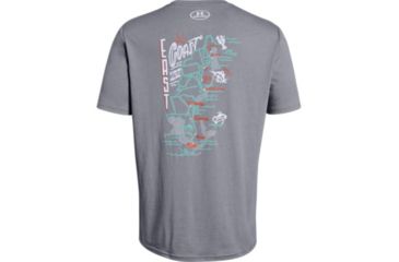Image of SHED, Under Armour East Coast Fish Tee - Mens - Mens, Steel, Large, 1328139-35-L