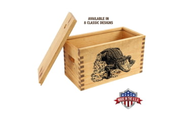 Image of Sheffield Standard Pine Craft Box, Alligator Design, Brown, 12650-5