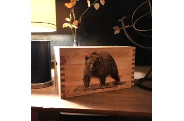 Image of Sheffield Standard Pine Craft Box, Bear Design, Brown, 12650-4