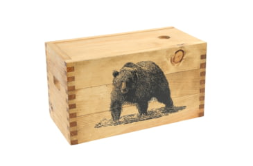 Image of Sheffield Standard Pine Craft Box, Bear Design, Brown, 12650-4