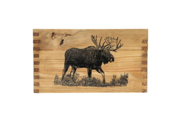 Image of Sheffield Standard Pine Craft Box, Moose Design, Brown, 12650-1