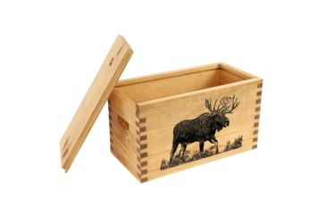 Image of Sheffield Standard Pine Craft Box, Moose Design, Brown, 12650-1