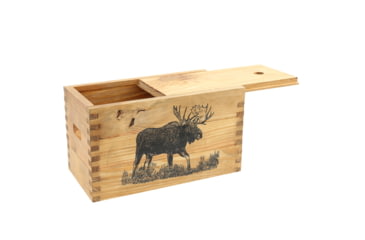 Image of Sheffield Standard Pine Craft Box, Moose Design, Brown, 12650-1
