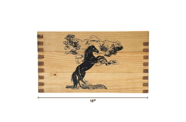 Image of Sheffield Standard Pine Craft Box, Mustang Design, Brown, 12650-3