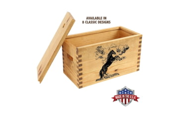 Image of Sheffield Standard Pine Craft Box, Mustang Design, Brown, 12650-3