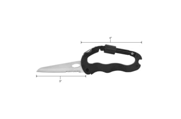 Image of Sheffield Wilco 4-In-1 Carabiner Multi-Tool, Black, 12173