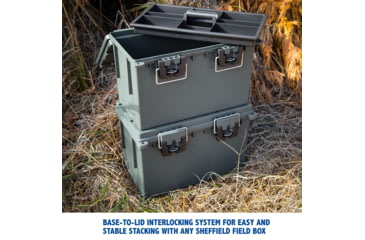 Image of Sheffield XL Field Box w/ Tray, Olive Drab Green, 12712