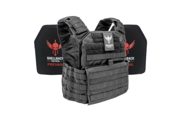 Image of Shellback Tactical Banshee Active Shooter Kit with Level IV Model 1155 Armor Plates, Black, One Size, NSN N, SBT-BANRIF-ASK-BK