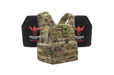 Image of Shellback Tactical Banshee Active Shooter Kit with Level IV Model 1155 Armor Plates, Multicam, One Size, NSN N, SBT-BANRIF-ASK-MC
