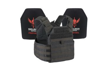 Image of Shellback Tactical Banshee Active Shooter Kit with Level IV Model 1155 Armor Plates, Black, One Size, NSN N SBT-BANRIF-ASK-BK