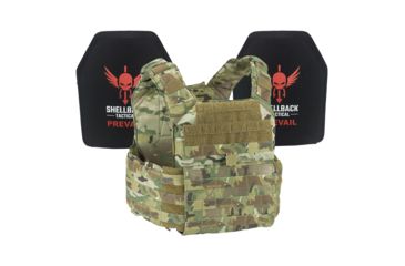Image of Shellback Tactical Banshee Active Shooter Kit with Level IV Model 1155 Armor Plates, Multicam, One Size, NSN N SBT-BANRIF-ASK-MC