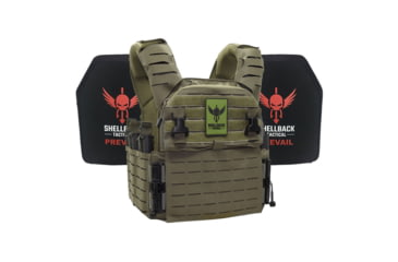 Image of Shellback Tactical Banshee Elite 3.0 Lightweight Level III Armor System, SAPI Cut, Single Curved, 10x12in, Ranger Green, 2XL/3XL, SBT-BANELT3-LON-III-P-BK-2X3X