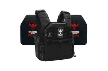 Image of Shellback Tactical Banshee Elite 3.0 Lightweight Level IV Ceramic Plates Armor Kit, Black, Small/Medium, SBT-BANELT3-4SICMH-BK-SM