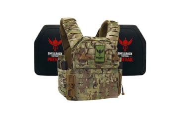 Image of Shellback Tactical Banshee Elite 3.0 Lightweight Level IV Ceramic Plates Armor Kit, Multicam, Small/Medium, SBT-BANELT3-4SICMH-MC-SM