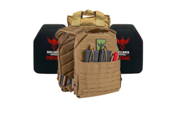 Image of Shellback Tactical Defender 2.0 Lightweight Level IV Ceramic Plates Armor Kit, Coyote, One Size, SBT-9040-4SICMH-CT